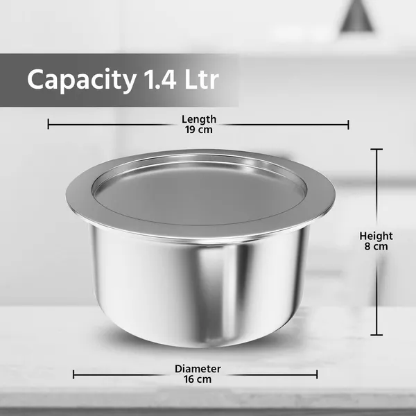 BartanJi_with_Lid_1.4_L_capacity_16_cm_diameter_(Stainless_Steel)