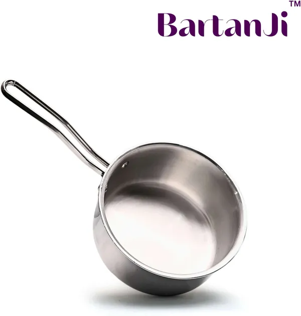 BartanJi_Stainless_Steel_Sauce_Pan_for_Home_&_Kitchen_-_Sauce_Pan_for_Tea,_Coffee,_Milk_Sauce_Pan_14_cm_diameter_1.5_L_capacity_(Stainless_Steel,_Non-stick)