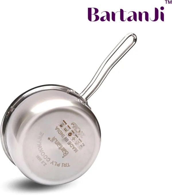 BartanJi_Stainless_Steel_Sauce_Pan_for_Home_&_Kitchen_-_Sauce_Pan_for_Tea,_Coffee,_Milk_Sauce_Pan_14_cm_diameter_1.5_L_capacity_(Stainless_Steel,_Non-stick)