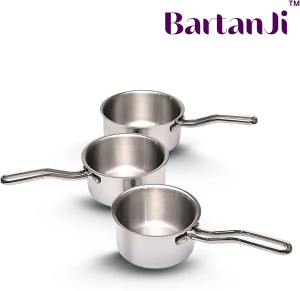 BartanJi_Stainless_Steel_Sauce_Pan_for_Home_&_Kitchen_-_Sauce_Pan_for_Tea,_Coffee,_Milk_Sauce_Pan_14_cm_diameter_1.5_L_capacity_(Stainless_Steel,_Non-stick)