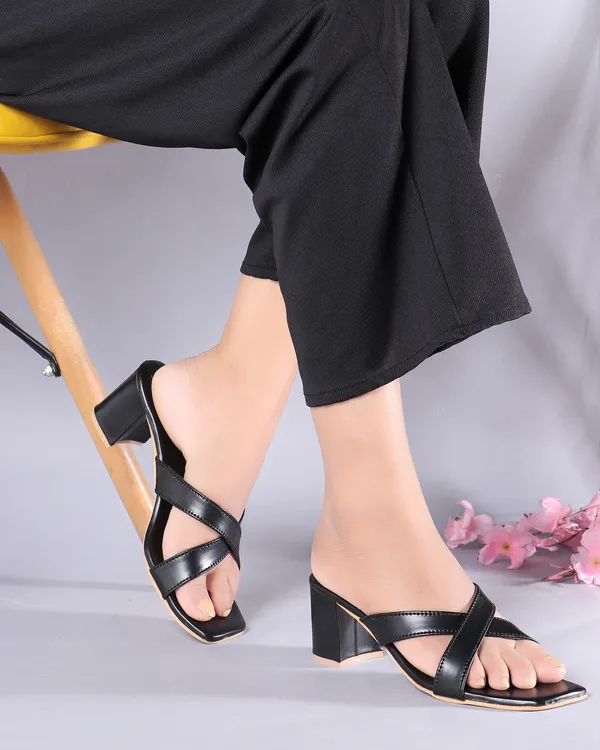 Black_Faux_Leather_Block_Heel_Sandals_for_Women