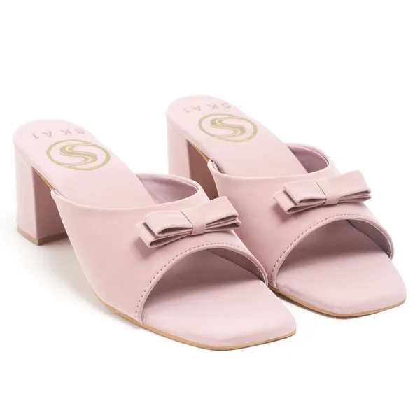 Pink_Block_Heel_Bow_Slip-On_Sandals_for_Women