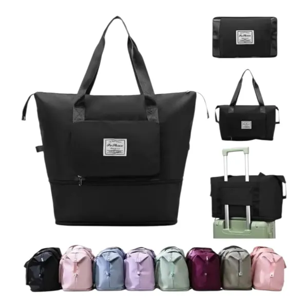 Waterproof_Nylon_Lightweight_Weekender_Tote_Bag_multicolor