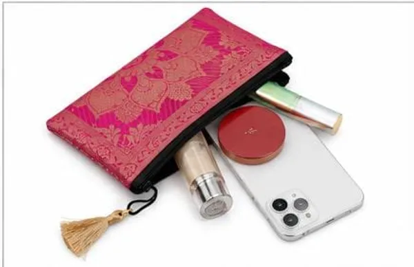 kujra_Women_Set_Of_10_Banarsi_Woven_Design_Purse_Clutch_Pouch_(Pack_of_10)