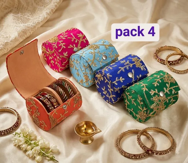 Bangle_Box_&_Jewellery_Organiser_for_Women_|_Fabric_Chudi_Storage_Case_with_Zipper_&_Handle_|_Ideal_Wedding,_Mehendi_&_Housewarming_Return_Gifts_(Pack_of_6,_Multicolor)