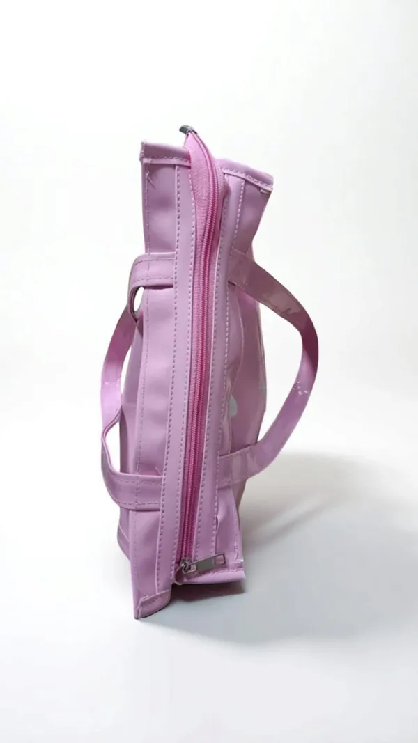 Kujra_Stylish_Women’s_Tote_Handbag_with_Bow_Design_|_Glossy_Finish_Shoulder_Bag_Waterproof_Shoulder_Bag_(Pink,_30_L)
