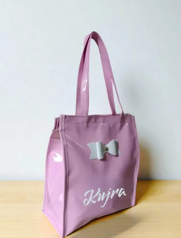 Kujra_Stylish_Women’s_Tote_Handbag_with_Bow_Design_|_Glossy_Finish_Shoulder_Bag_Waterproof_Shoulder_Bag_(Pink,_30_L)