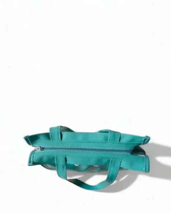 KujrAEnterprise_Stylish_Women’s_Tote_Handbag_with_Bow_Design_|_Glossy_Finish_Shoulder_Bag_Shoulder_Bag_(Green,_30_L)