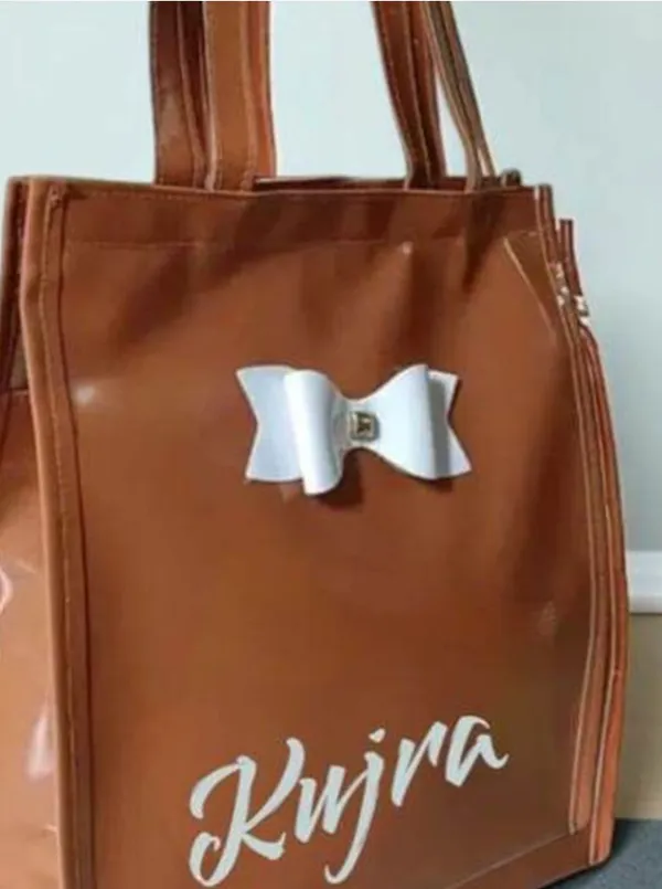 KujrAEnterprise_Stylish_Women’s_Tote_Handbag_with_Bow_Design_|_Glossy_Finish_Shoulder_Bag_Waterproof_Shoulder_Bag_(Brown,_30_L)