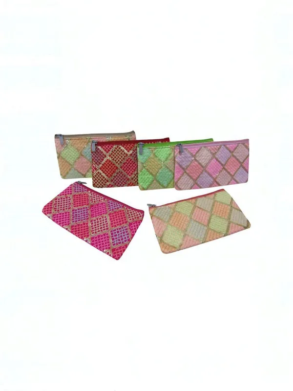 kujra_Women_Set_Of_12_Printed_Purse_Clutches_Pouch_(Pack_of_12)