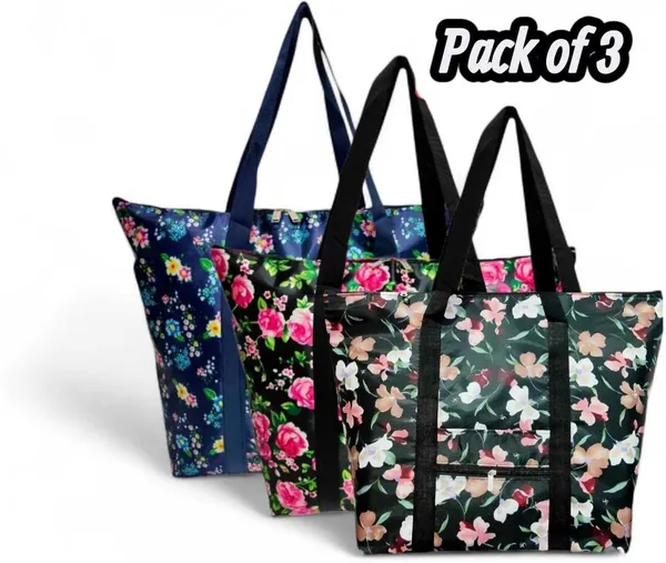 kujra_Men_&_Women_Multicolor_Hand-held_Bag_(Pack_of:_3)