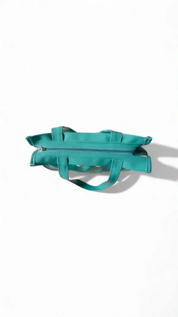 Kujra_Stylish_Women’s_Tote_Handbag_with_Bow_Design_|_Glossy_Finish_Shoulder_Bag_Shoulder_Bag_(Green,_30_L)_-_Pack_of_2