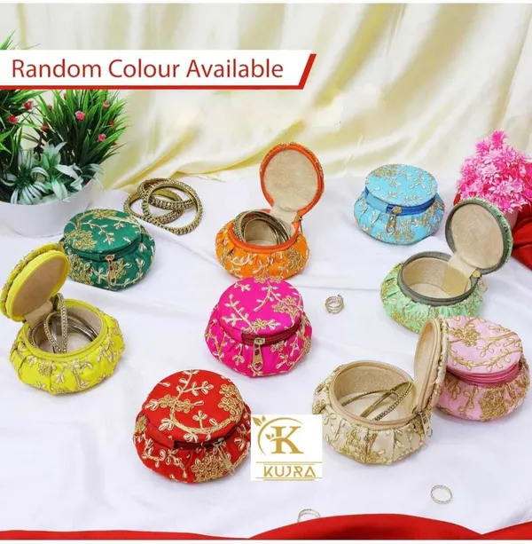kujra_Embroidery_matki_shape_Bangle_Box_Jewellery_Organiser_Potli_()