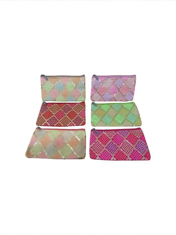 kujra_Women_Set_Of_12_Printed_Purse_Clutches_Pouch_(Pack_of_12)