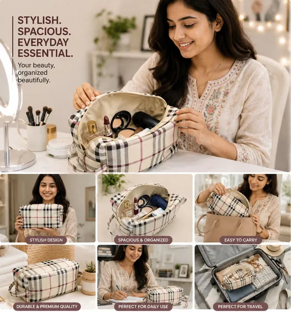 kujra_Women's_Makeup_Pouch_Bag_Pack_of_1_Cosmetic_Bag_()