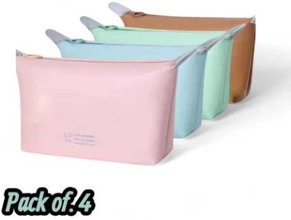 kujra_Multi-Purpose_Cosmetic_Pouch_Set_of_4_Waterproof_PU_Makeup_Bags_Multi_Free_Size_Pouch_(Pack_of_4)
