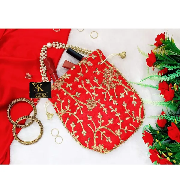 Traditional_Embroidered_Potli_Bags_Combo_Set_-_Silk_Drawstring_Batua_Purse_with_Pearl_Handle_for_Women,_Wedding_Favor_&_Festive_Gifting_(Assorted_Colors)