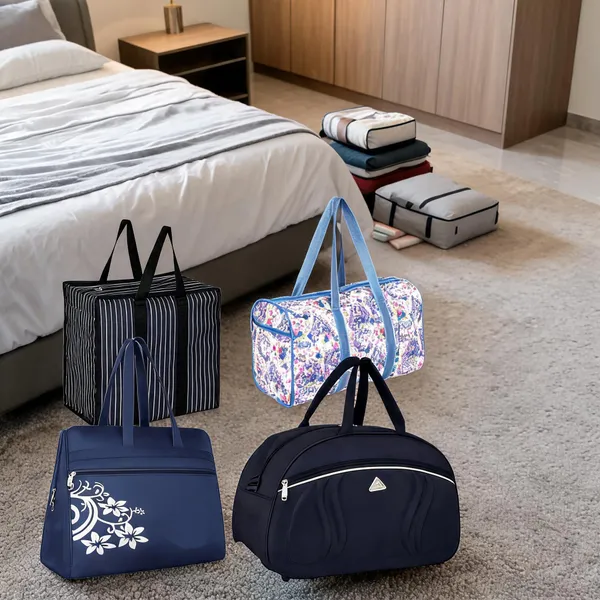 JIVERS_(Expandable)_luggage_travel_big_size_bag_(pack_4)_Duffel_Without_Wheels_()