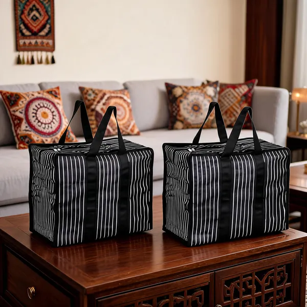 KujrAEnterprise_Women_Black,_White_Handbag_()_-_Pack_of_2