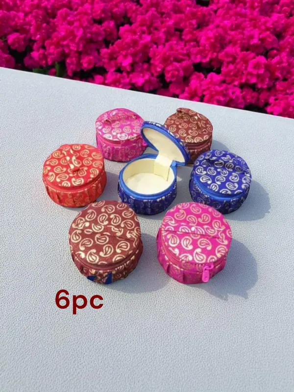 Round_Fabric_Jewellery_Storage_/_Bangle_Holder_Box_pack_of_6