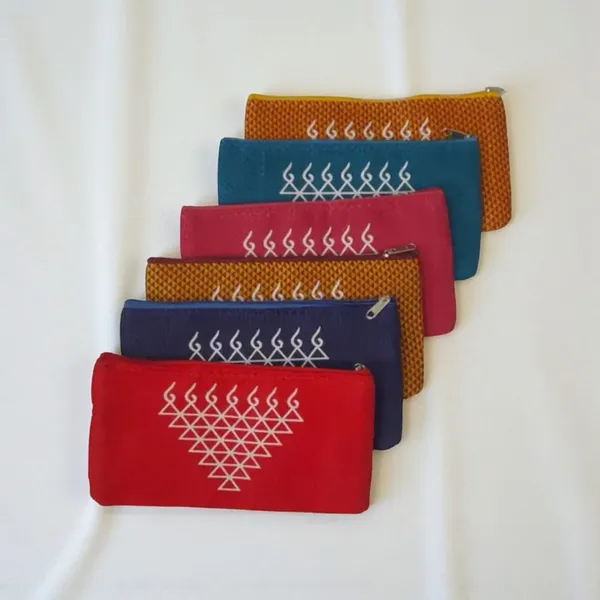 Khun_(खण)_Fabric_sraswati_print__Purse_/_Zipper_Pouch_PACK_OF_12