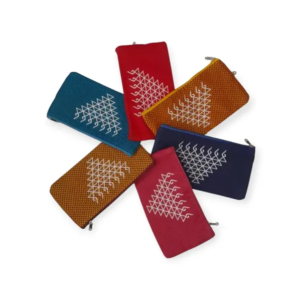 Khun_(खण)_Fabric_sraswati_print__Purse_/_Zipper_Pouch_PACK_OF_12