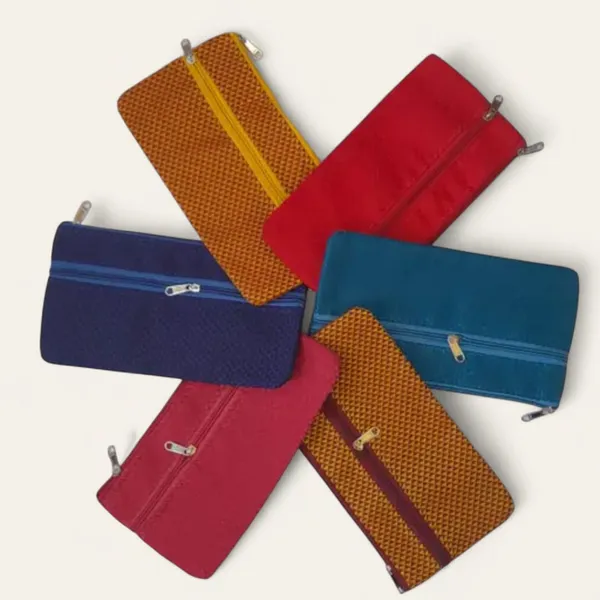 Khun_(खण)_Fabric_sraswati_print__Purse_/_Zipper_Pouch_PACK_OF_12