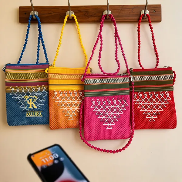 Khun_(खण)_Fabric__sling_Purse_/_Zipper__PACK_OF_4