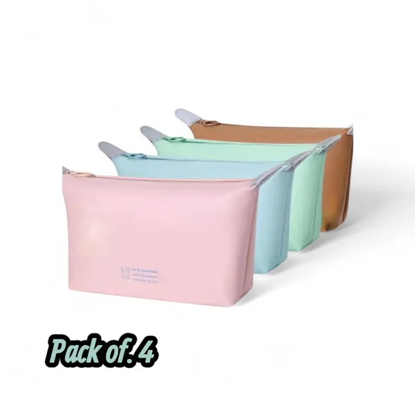 kujra_Multi-Purpose_Cosmetic_Pouch_Set_of_4_Waterproof_PU_Makeup_Bags_Multi_Free_Size_Pouch_(Pack_of_4)