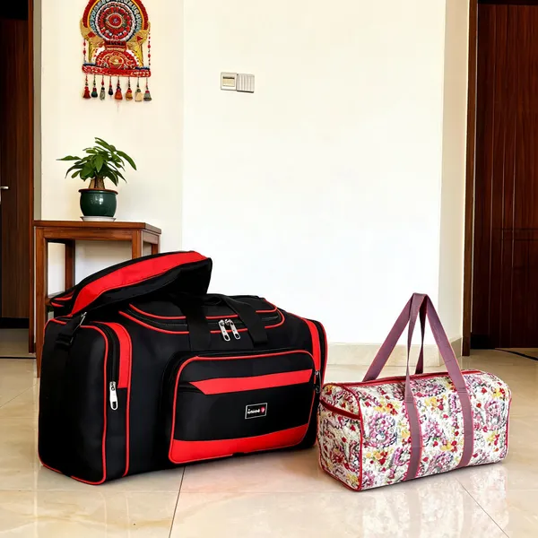 kujra_(Expandable)_Luggage_bag_pack_of_2_Duffel_Without_Wheels_()