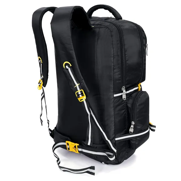 high-capacity_utility_rucksacks_and_tactical_travel_backpacks_featuring_front-loading_double_pockets_and_side_tension_buckles: