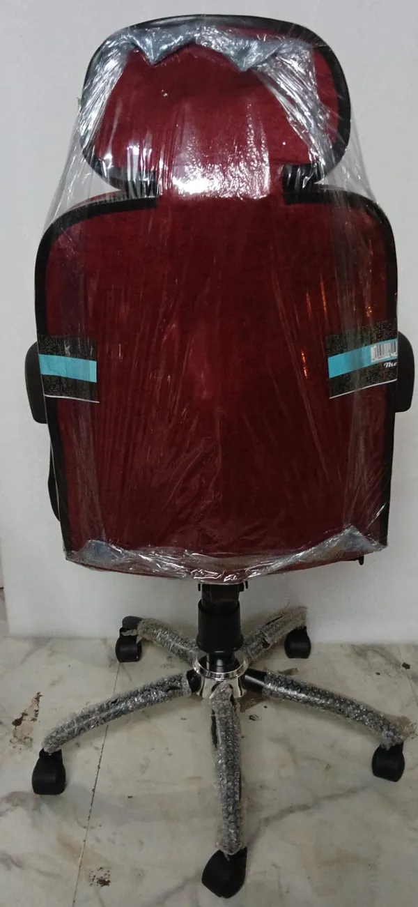 Maroon_Leatherette_Revolving_Office_Chair