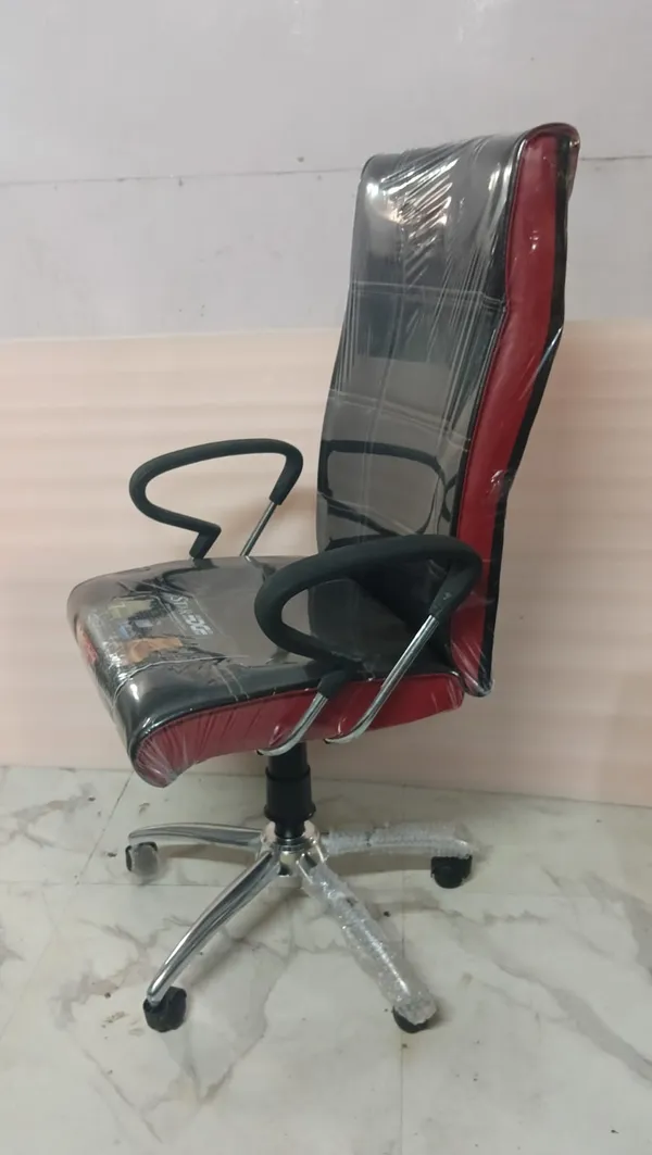 Black_And_Maroon_Leatherette_High_Back_Office_Chair