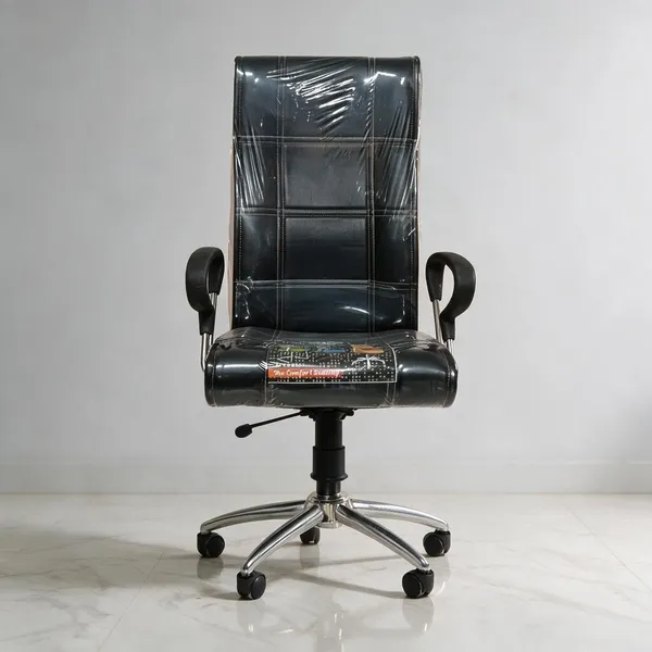 Black_And_Maroon_Leatherette_High_Back_Office_Chair