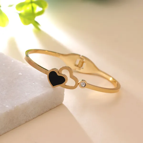 Black_Heart_Gold-Plated_Adjustable_Cuff_Bracelet_for_Women_|_Elegant_Crystal_Accent_Bracelet