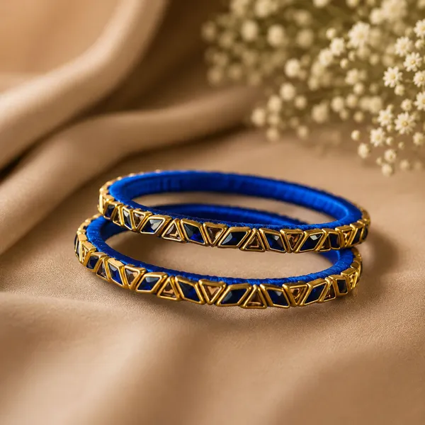 Blue_color_1_set_of_thread_bangle_Traditional_Ethnic_Cuff_Bangle