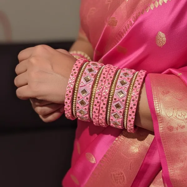 Designer_Pink_Bridal_Bangles_Set_with_Gold_&_Stone_Work