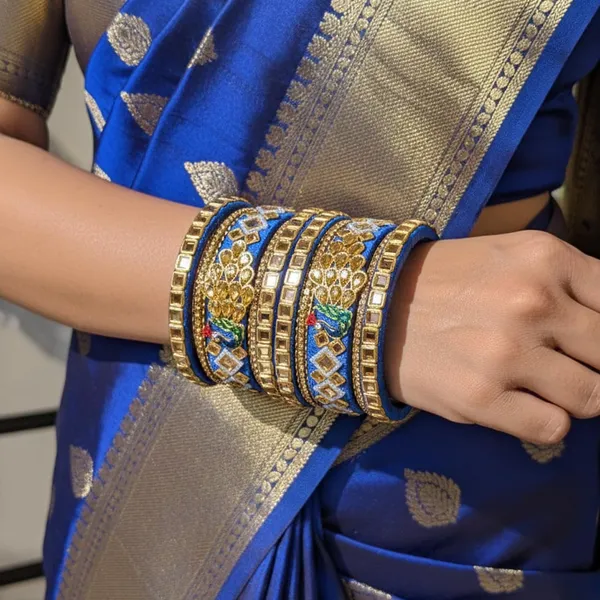 Royal_Blue_Golden_Designer_Bangles_Set