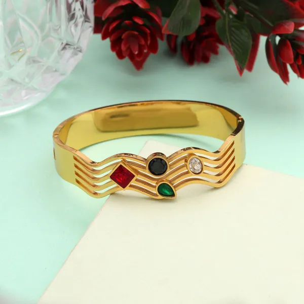 Gold_Plated_Multicolour_Stone_Designer_Cuff_Bangle_for_Women