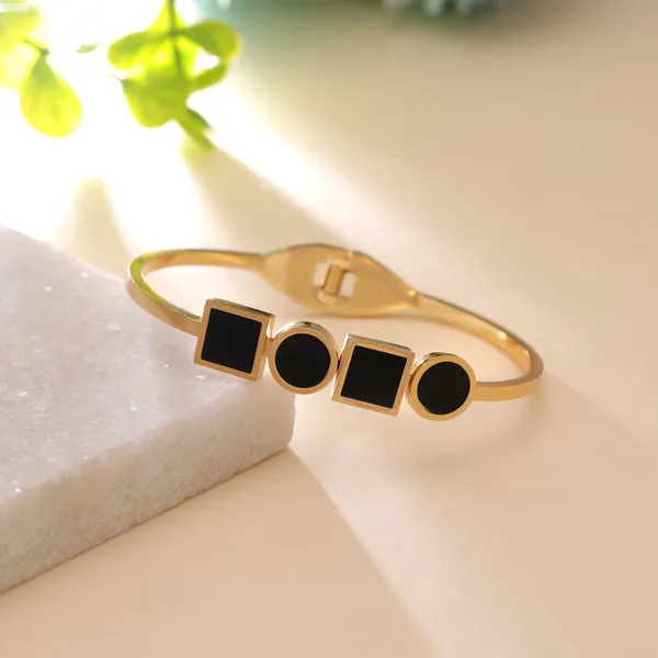 Gold-Tone_Black_Stone_Geometric_Open_Cuff_Bracelet_for_Women_|_Stylish_Square_&_Round_Statement_Jewellery