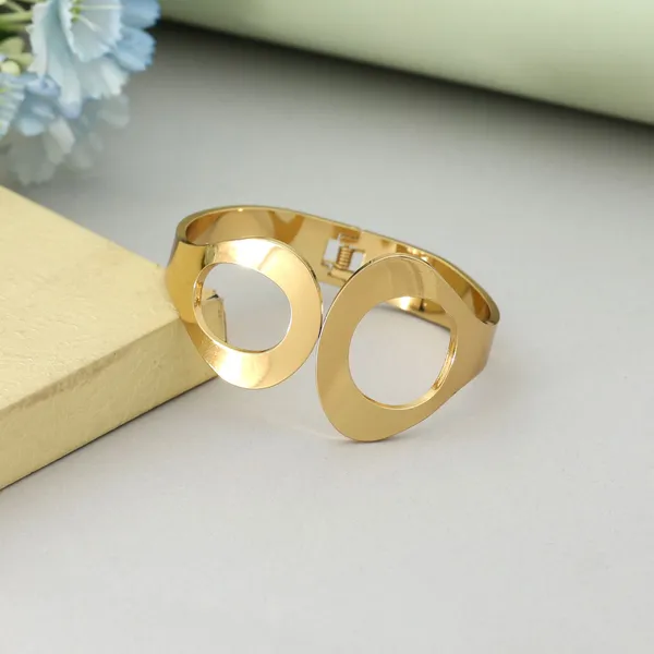 Golden_Geometric_Double_Circle_Open_Cuff_Bracelet