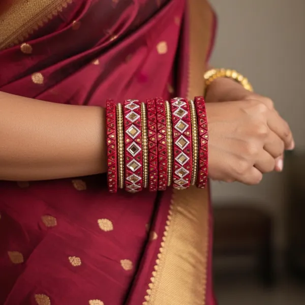 Maroon_Designer_Embroidered_Bangles_Set_for_Women