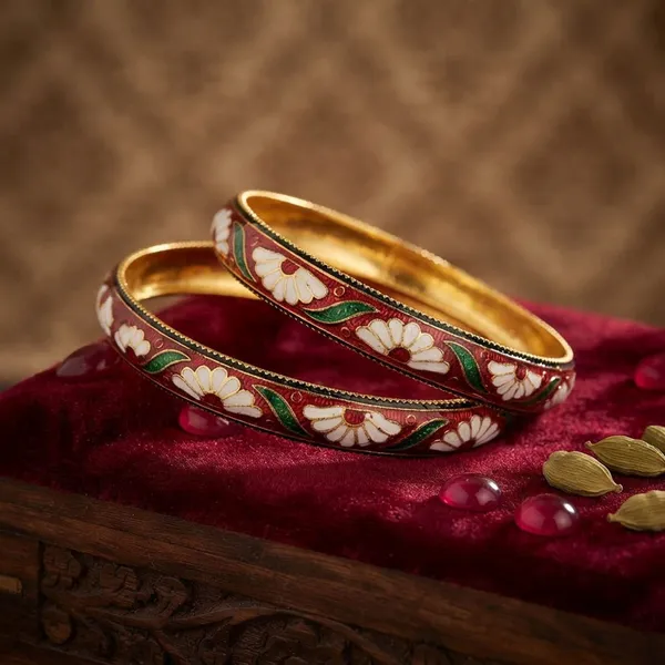Multi_color_hand_painted_meenakari_bangle_Traditional_Floral_&_Paisley_Engraved_Design_for_Women