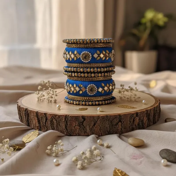 Royal_Blue_Designer_Bangles_Set_with_Golden_Embellished_Detailing
