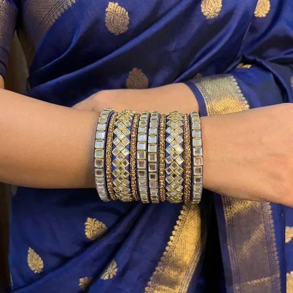 Royal_Blue_Velvet_Designer_Bangles_Set_with_Golden_Mirror_Work