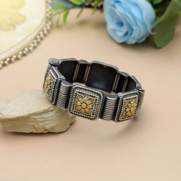 Silver_flower_Design_Kada_Bracelet_for_Women_|_Traditional_Ethnic_Cuff_Bangle