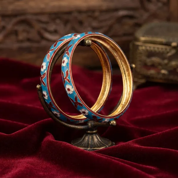 Sky_blue_color_hand_painted_meenakari_bangle
