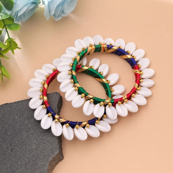 Traditional_Multicolor_Thread_White_Moti_Gajra_Bangles_