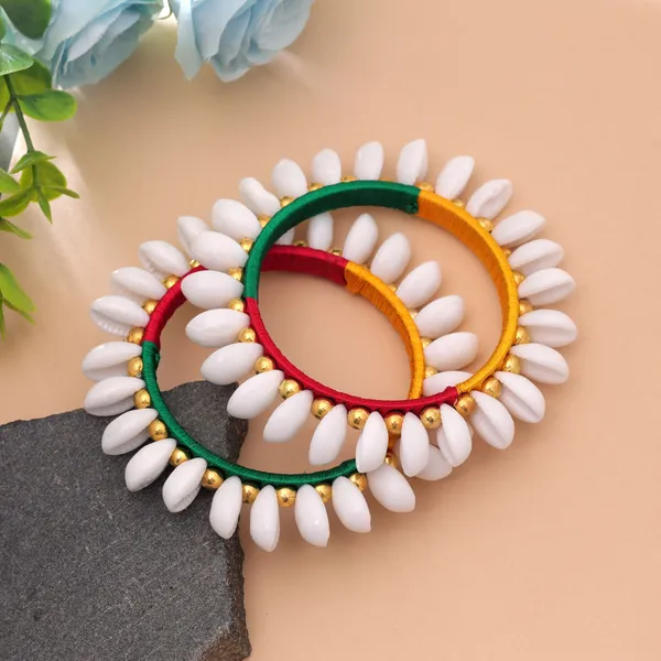 Traditional_White_Moti_Gajra_Bangles_with_Red_&_Green_Thread_Ethnic_Floral_Kada_Bracelet_Set_for_Women