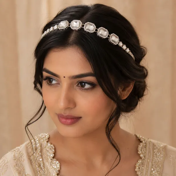 White_Glass_Stone_Mathapatti_Traditional_Bridal_Hair_Accessory